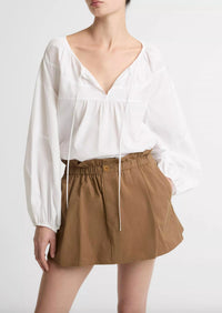 Vince - Shirred Long Sleeve Top