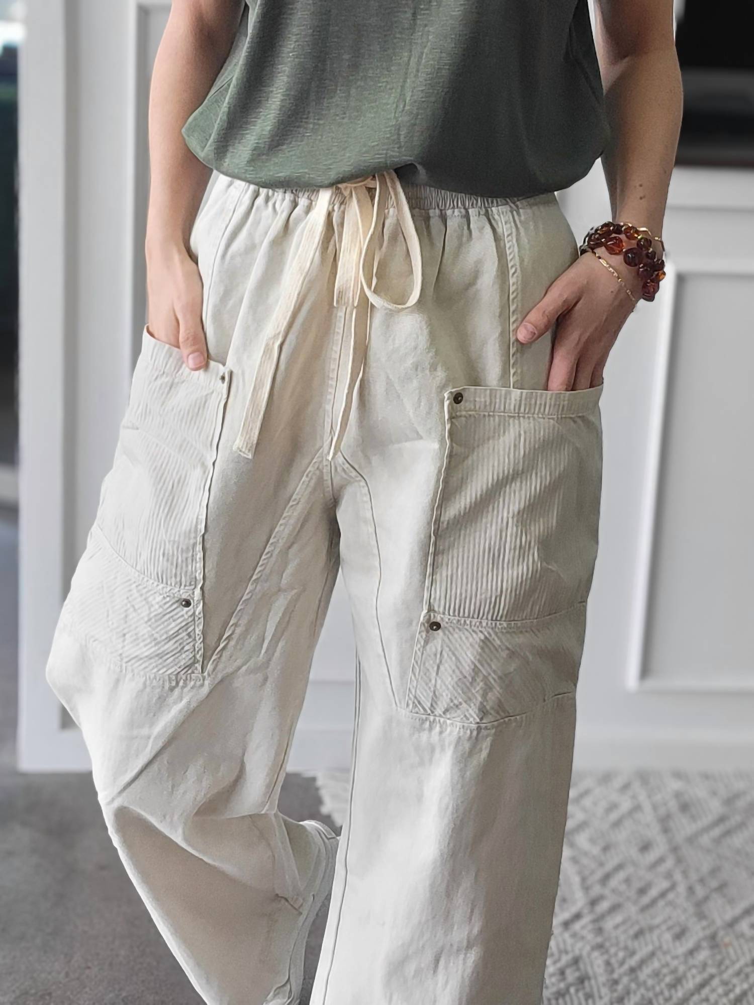 Mustard Seed Lauren Pants in neutral - women's pants - alternate view