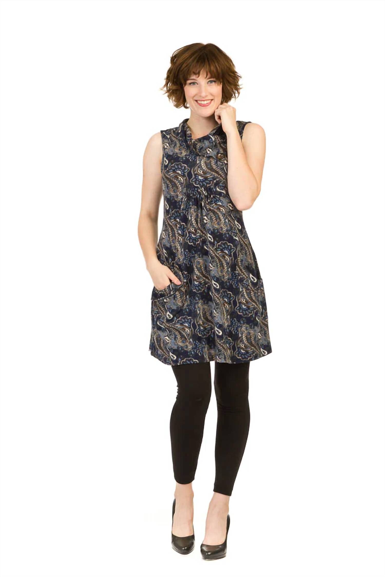 Papillon - Paisley Smocked Detail Dress With Pockets