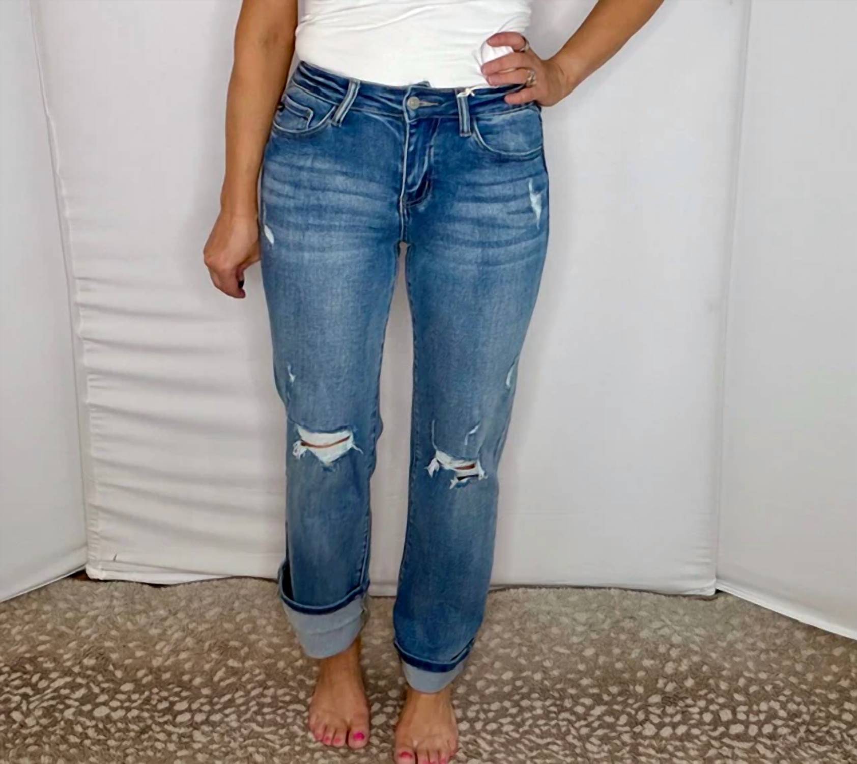 Kancan - Straight Leg Denim Jeans
