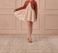 Rylee + Cru Girls Cindy Hearts Dress in pearl - kids' dress - detail view