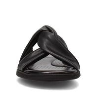 Clarks Women's Reyna Twist Flat Sandal in black synthetic - women's sandal - view 4
