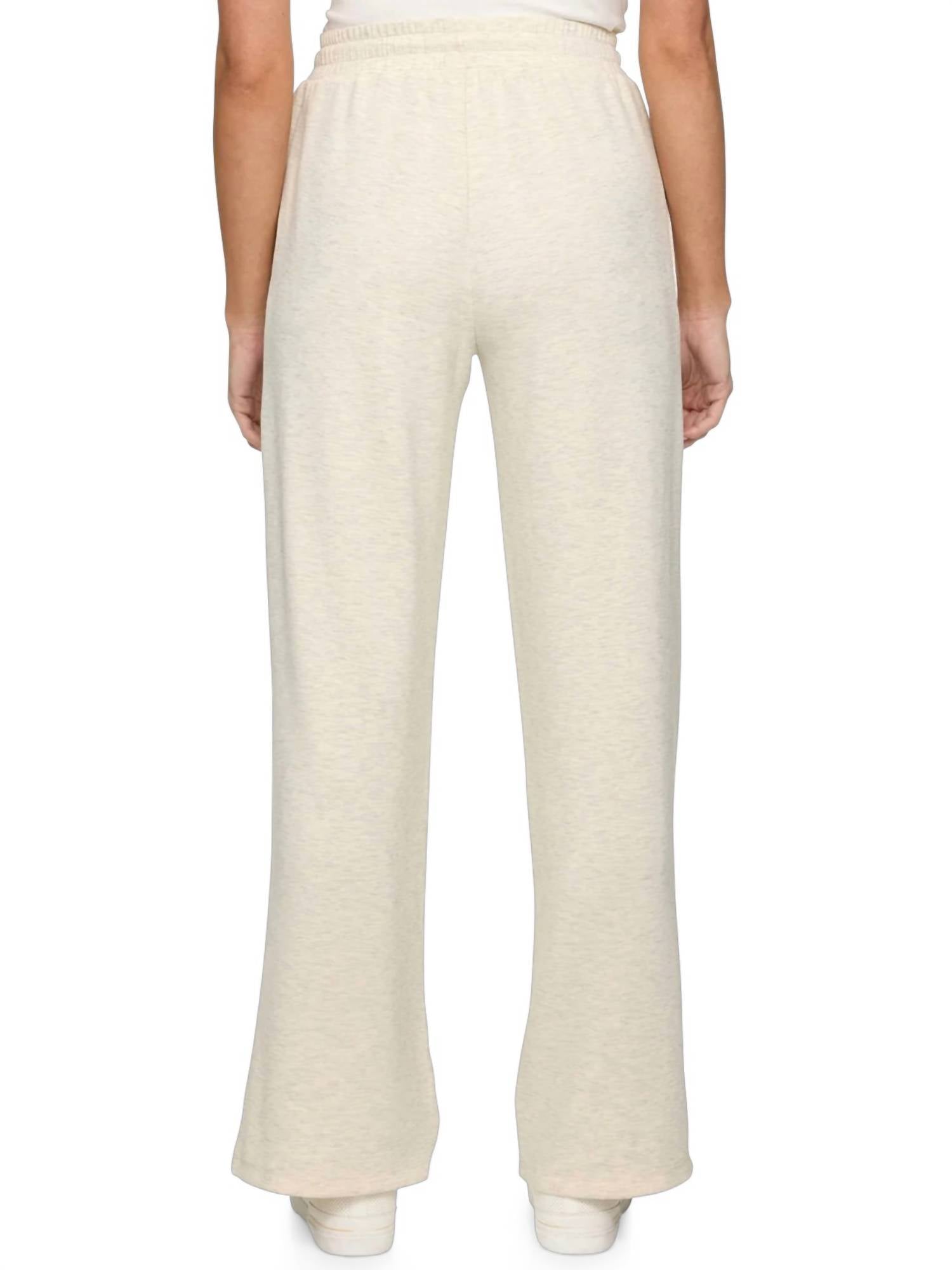 Flags & Anthem Super Soft Wide Leg Pants in oatmeal heather - women's pants - detail view