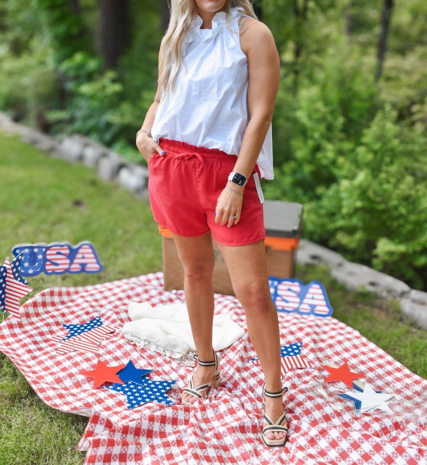 Adrienne - Vacay Countdown Bridget Ruffle Tank