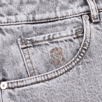 Brunello Cucinelli Men's Straight-leg Jeans in stone denim black - men's jeans - alternate view