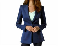 L.O.S. Collection - Single Button Wool Blend Classic Blazer