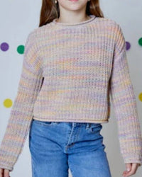 Design History - Girls Rainbow Combo Sweater