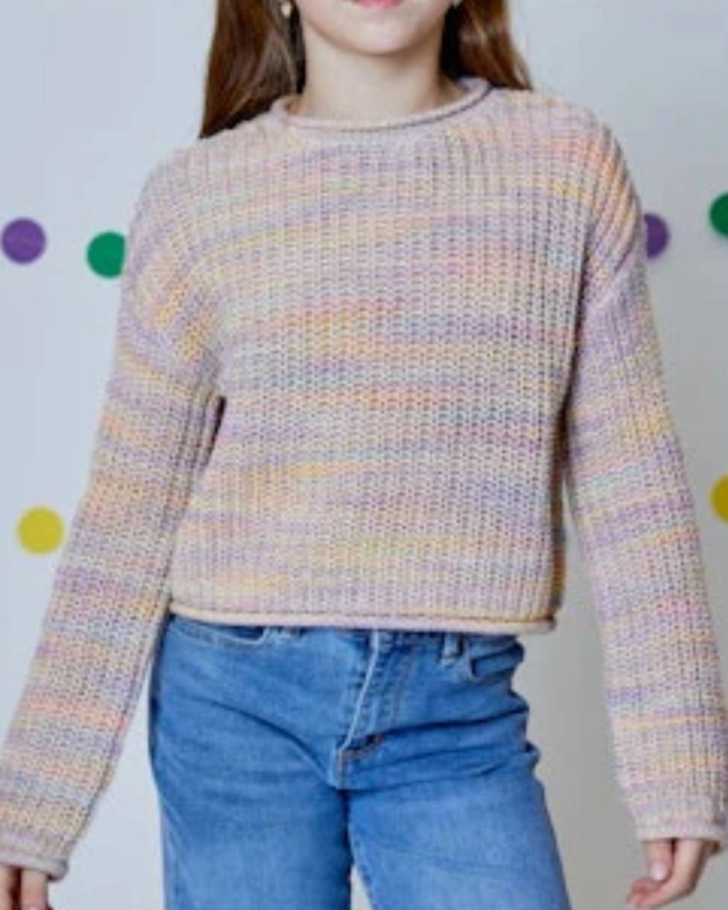 Design History - Girls Rainbow Combo Sweater