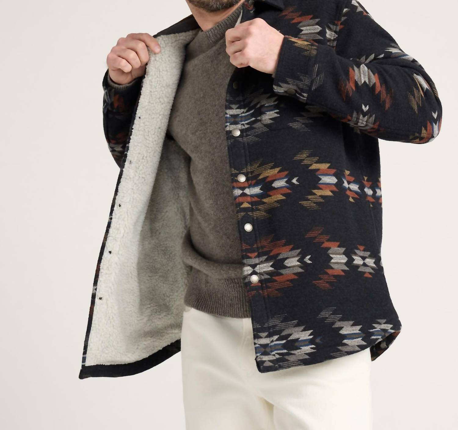 Pendleton - Wyeth Falls Cotton Chamois Sherpa-lined Shirt Jacket