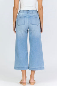 Dear John Denim - Audrey High Rise Wide Leg Cropped Jeans