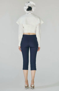 Maude Club - Rizo Collared Crop Blouse