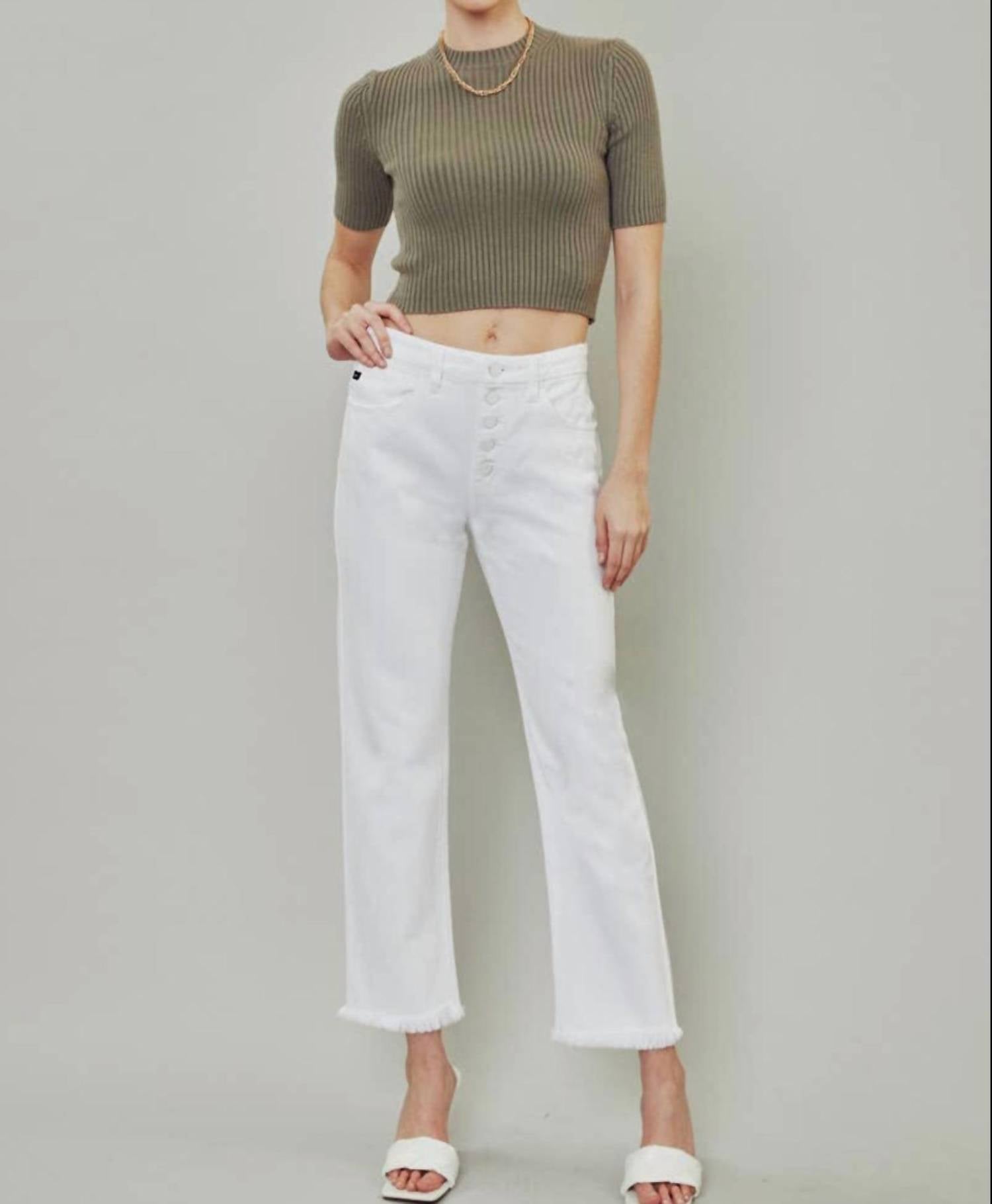Kancan - High Rise Straight Leg Jeans