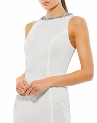 Mac Duggal - Rhinestone High Neck Trumpet Gown