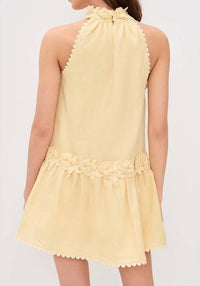 English Factory - Halter Neck Floral Detail Mini Dress