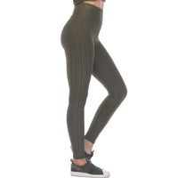 GOLDHAUS Tiktok Butt Lifting And Defining Leggings in olive - women's pants - alternate view