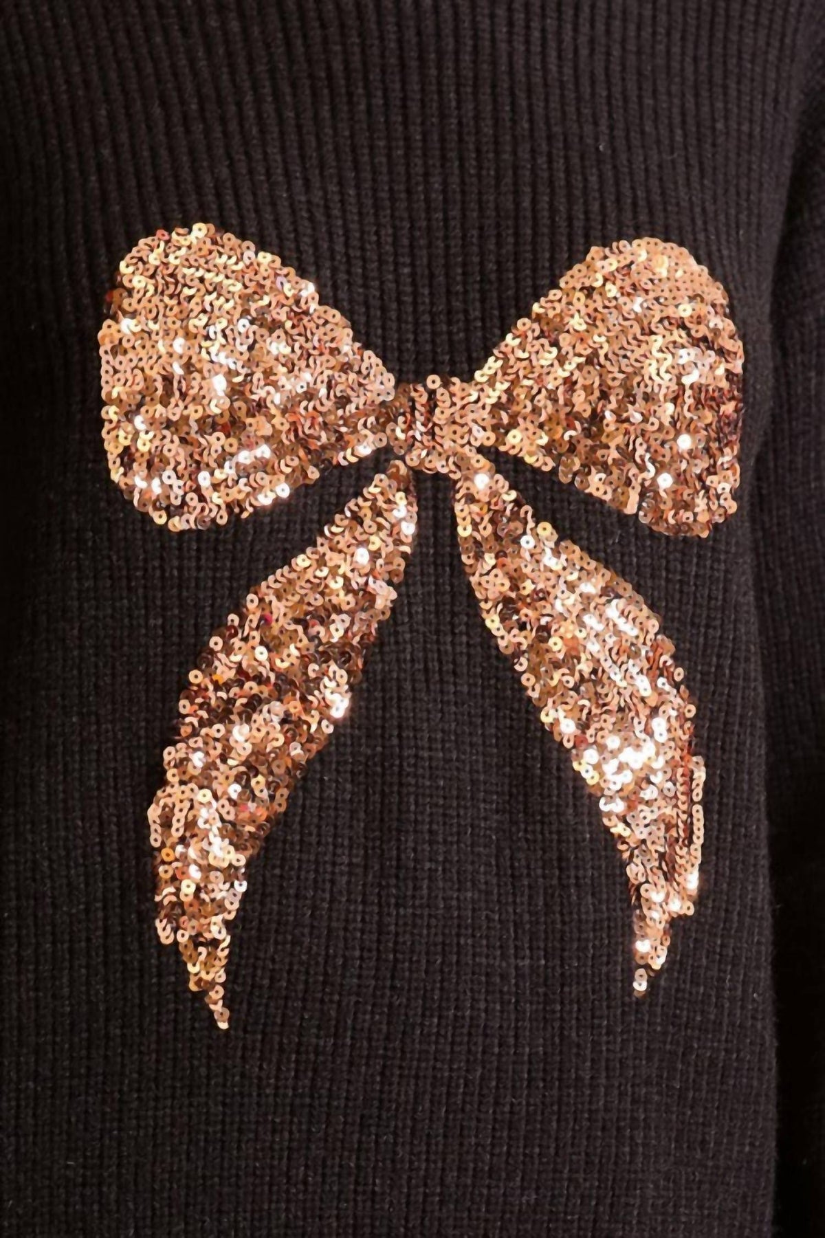 Timing - Tessa Sequin Bow Sweater