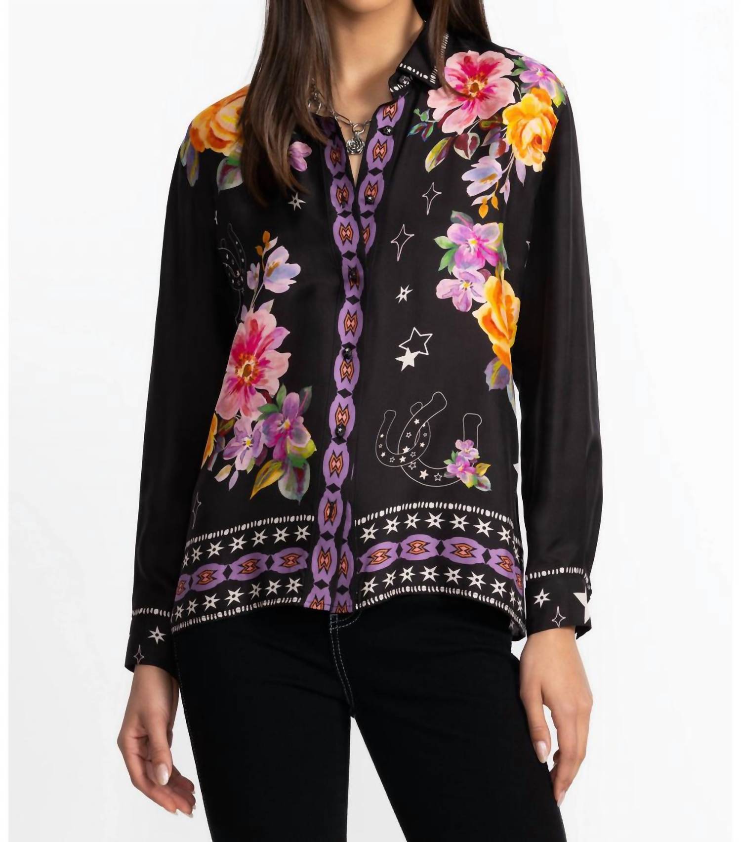 Johnny Was - Rosalynda Button Down Shirt Plus