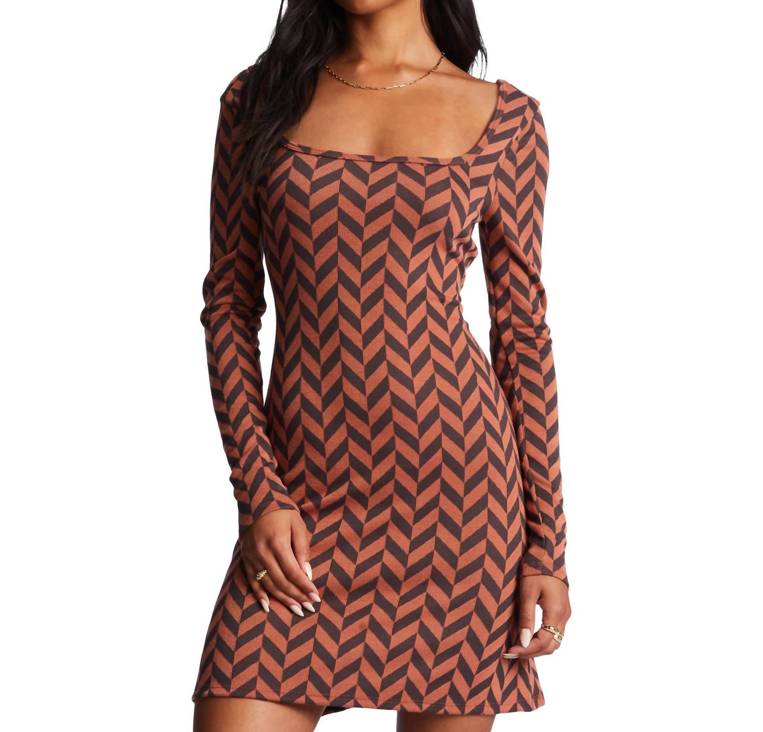 Billabong - Still Your Girl Long Sleeve Mini Dress