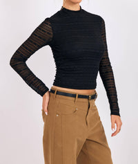 Sage The Label - Sundance Lace Mock Neck Top