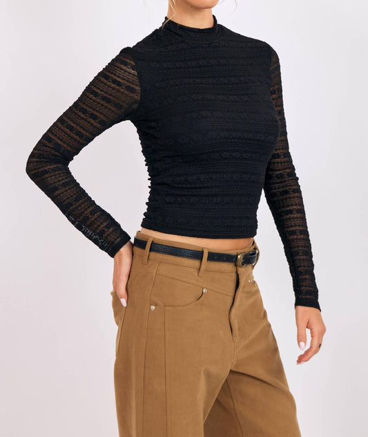 Sage The Label - Sundance Lace Mock Neck Top