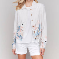 Charlie B - Printed Linen Blend Jacket