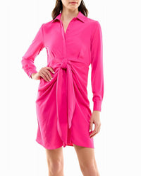 Nicole Miller - Audrey Silk Long Sleeve Shirt Dress