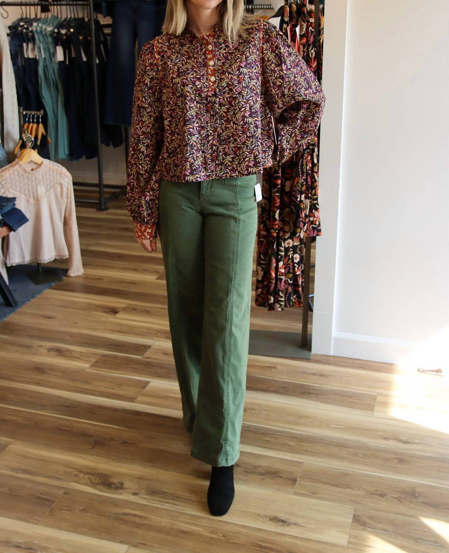 Thml - Printed Long Sleeve Buttons Top