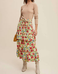 Listicle - Floral Convertible Dress Maxi Skirt