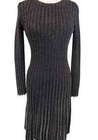 Elie Tahari - Metallic Knit Midi Dress