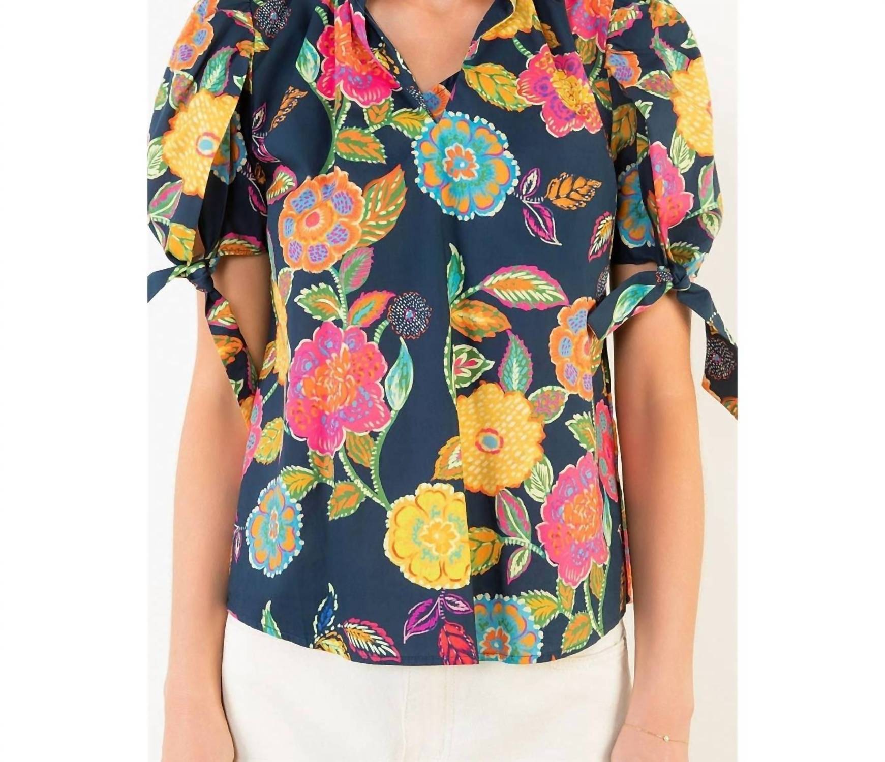 Thml - Floral Pattern V Neck Top