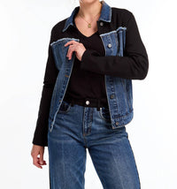 Fdj - Mina Mixed Media Denim Jacket