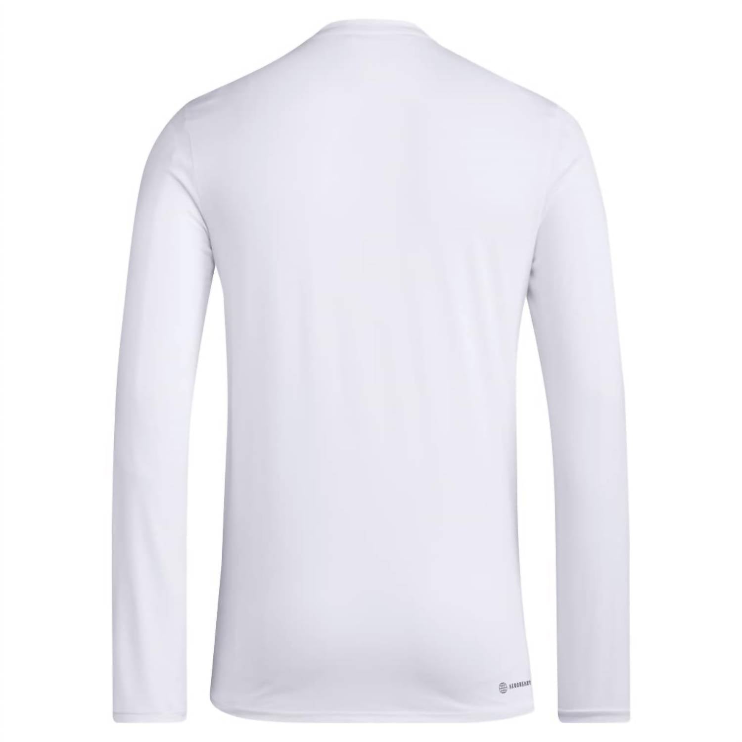 UNDER ARMOUR Men's Texas Tech Shooter Long Sleeve Shirt in white - men's long sleeve top - detail view