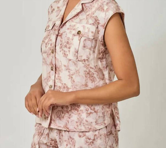 Mystree - Floral Button Up Camp Shirt