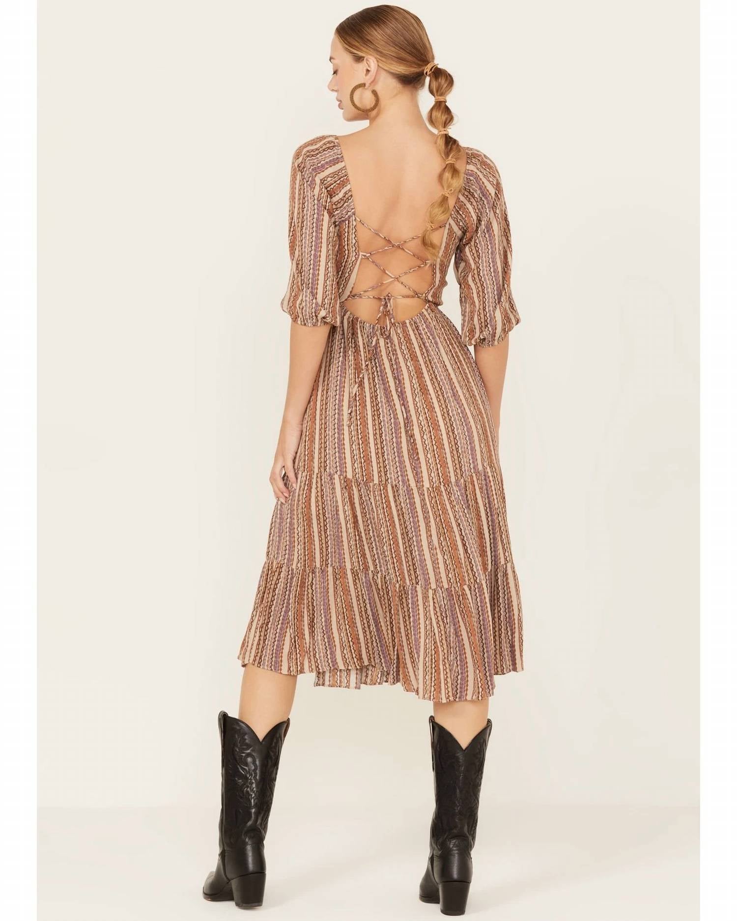 Sage The Label - Bohemia Open Back Midi Dress