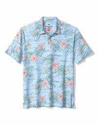 TOMMY BAHAMA Costa Wave Isle Camo Polo Shirt in big sky blue - men's shirt - view 5