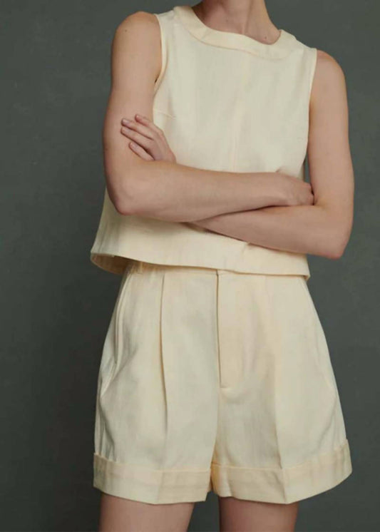 Soeur - Iggy High-waisted Cotton Canvas Short