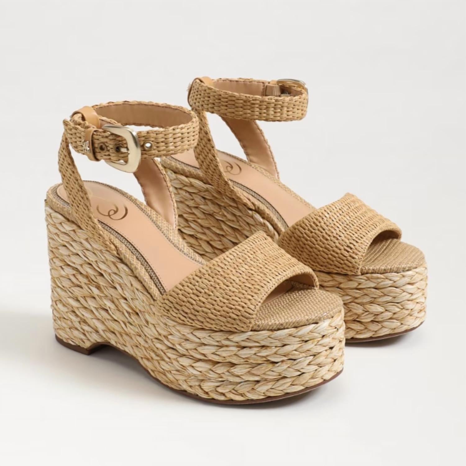 Sam Edelman Women's April Platform Sandal in sand raffia - women's sandal - view 7