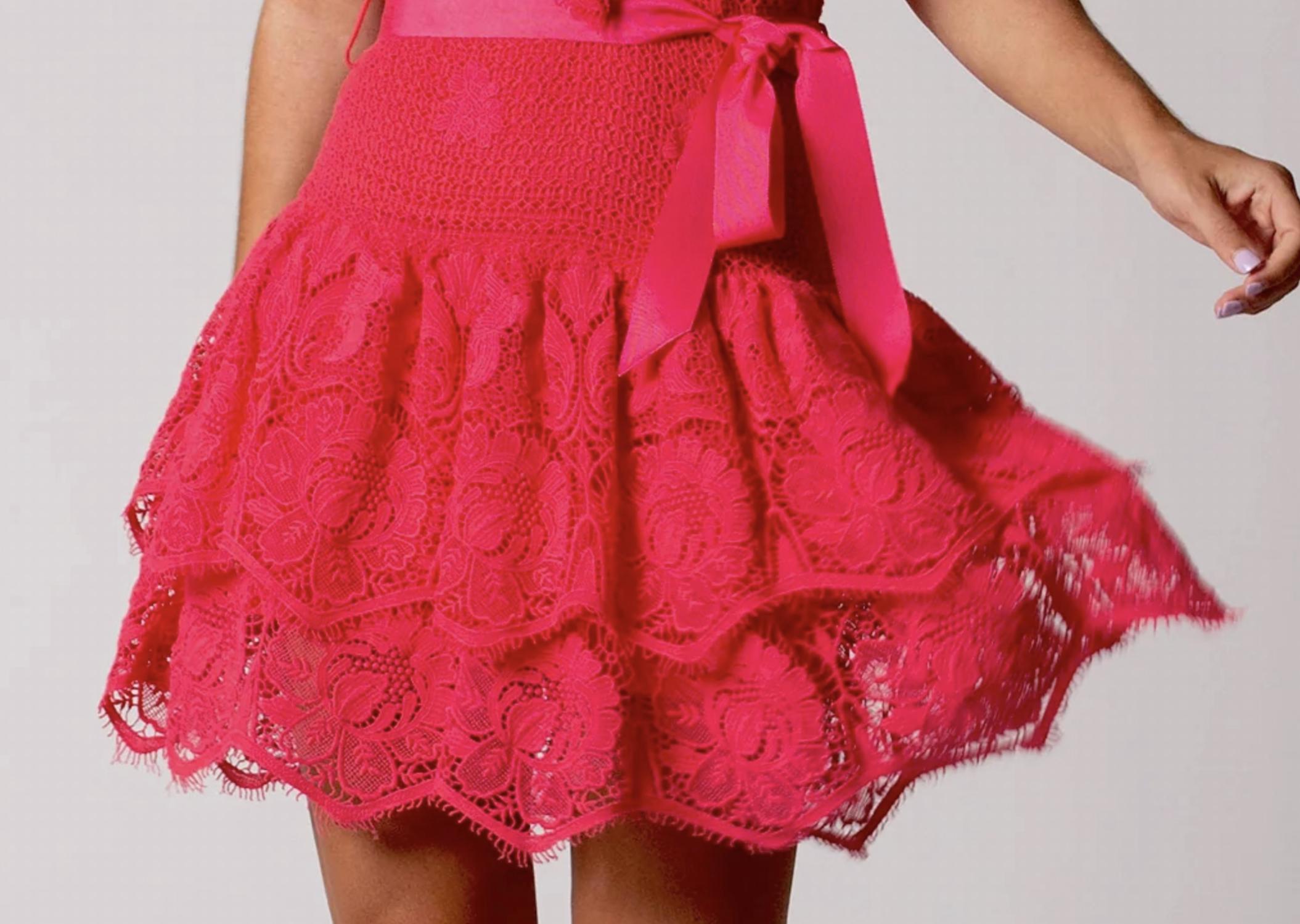 Miguelina - Coco Butterfly Scallop Mini Dress