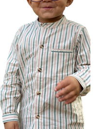 Me & Henry - Boy's Atoka Round Collar Woven Long Sleeve Shirt