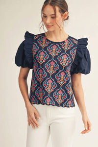 Jodifl - Baroque Embroidered Top