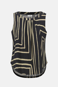 Joseph Ribkoff - Silky Knit Geometric Print Sleeveless Top