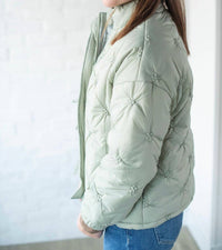 Very J - Women's Floral Quilted Jacket