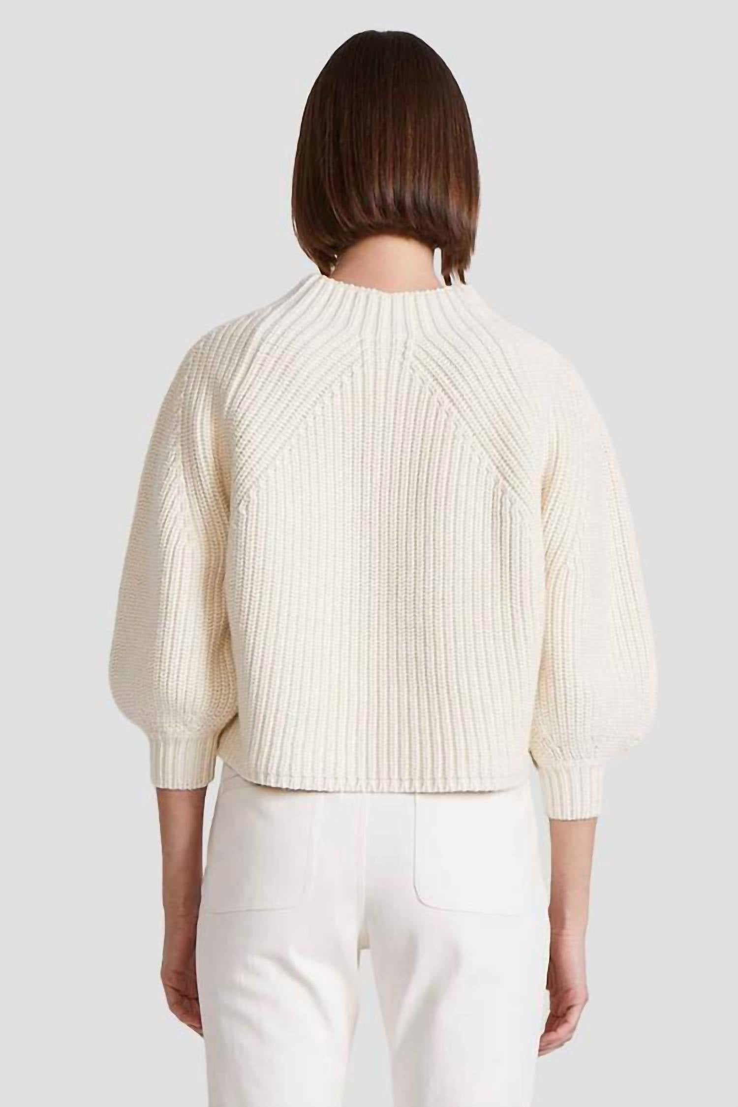 APIECE APART Eco Nueva Merel Sweater in cream - women's sweater - detail view