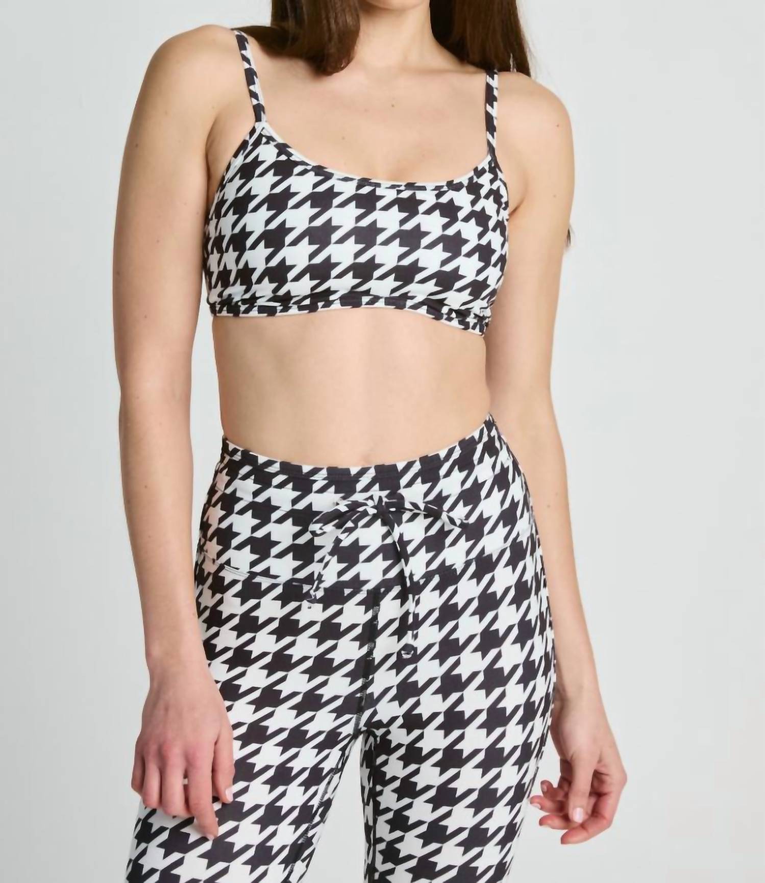 YEAR OF OURS Sport Monica Bra in houndstooth - women's intimate - view 5