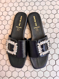 ALL BLACK Women's Elton Slide Sandal in black - women's sandal - alternate view