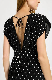 En Saison - Darlene V-neck Polka Dot Dress