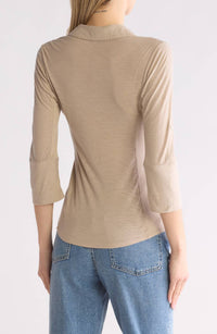 James Perse - Cotton V-neck Button-up Shirt