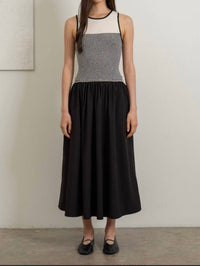 Heyson - Two-tone Woven Midi Dress