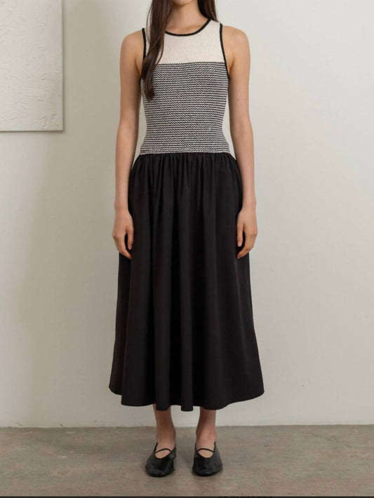 Heyson - Two-tone Woven Midi Dress