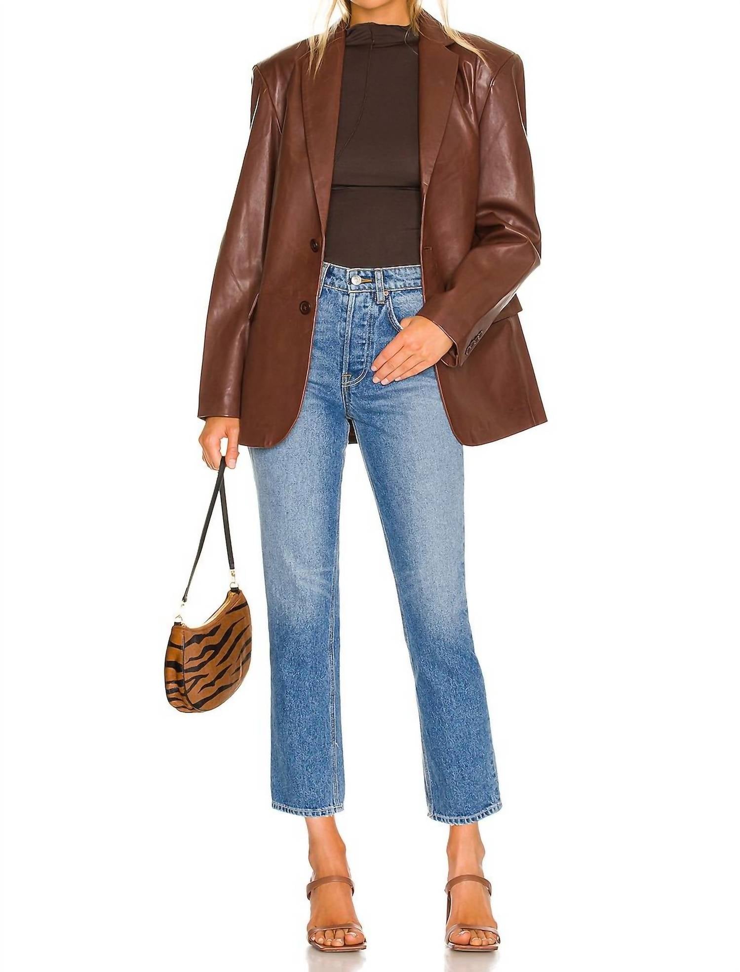 Grlfrnd - KAROLINA HIGH RISE STRAIGHT CROP JEANS